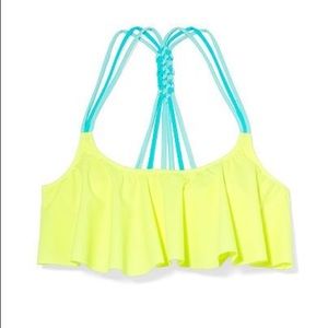 PINK Victoria’s Secret Flounce Top Braided Back
